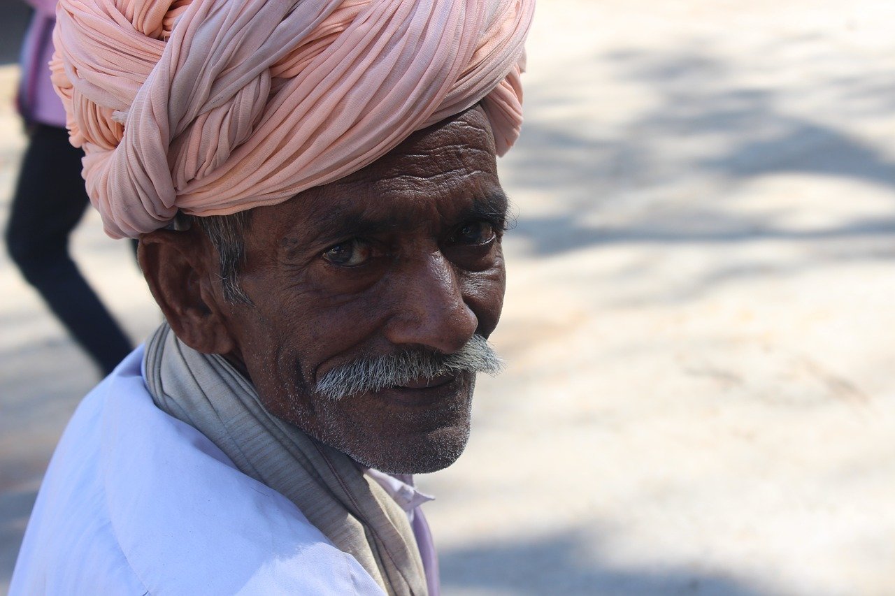 old man, turban, folk